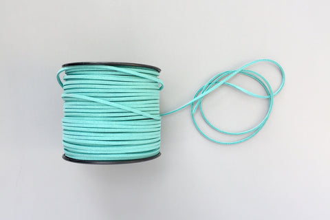 Faux Suede Cord - Ice Teal